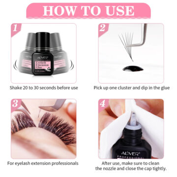 Aliver Professional Eyelash Extension Glue, 5ml