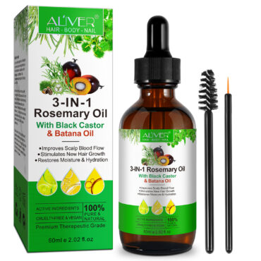 Aliver 3-in-1 Rosemary Oil with Black Castor & Batana Oil, 60ml